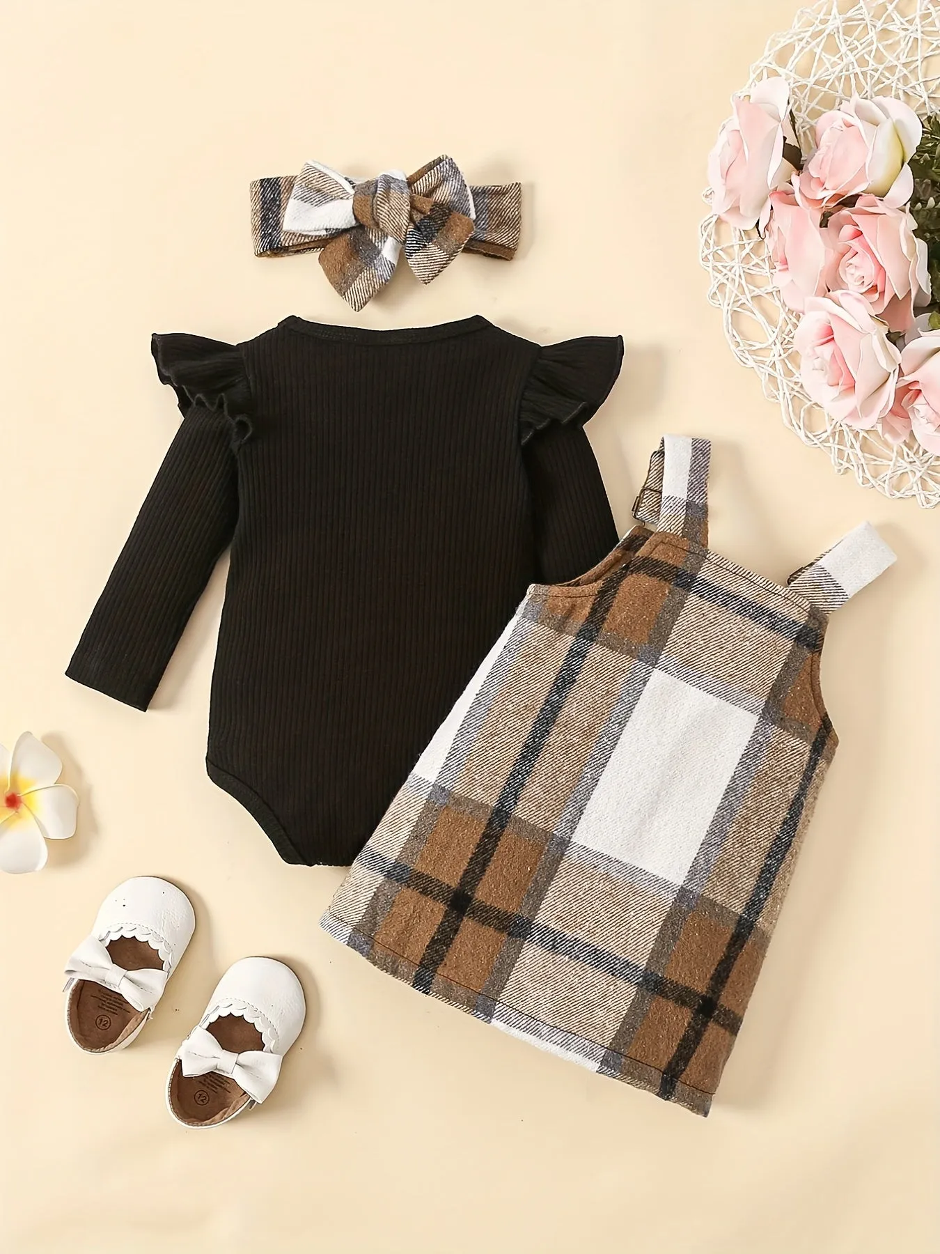 Chic Cotton Outfit Set for Baby Girl  Bodysuit  Skirt