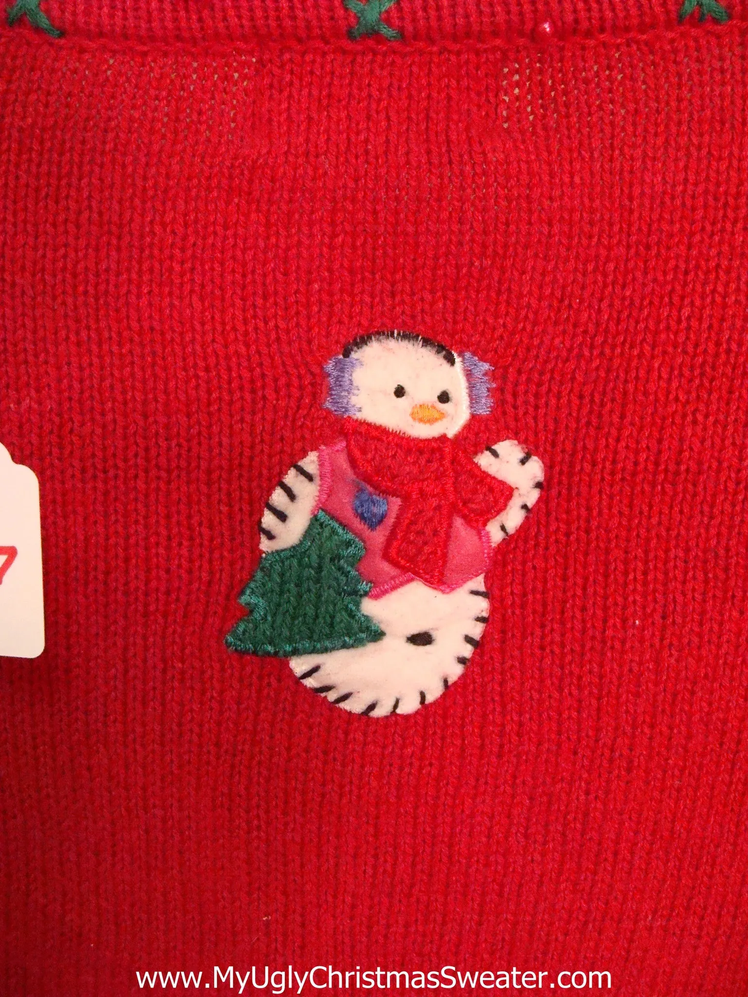 Cross Stitch Snowmen Horrible Christmas Sweater