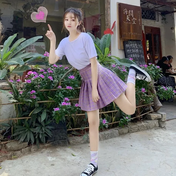 Purple Mini Skirt