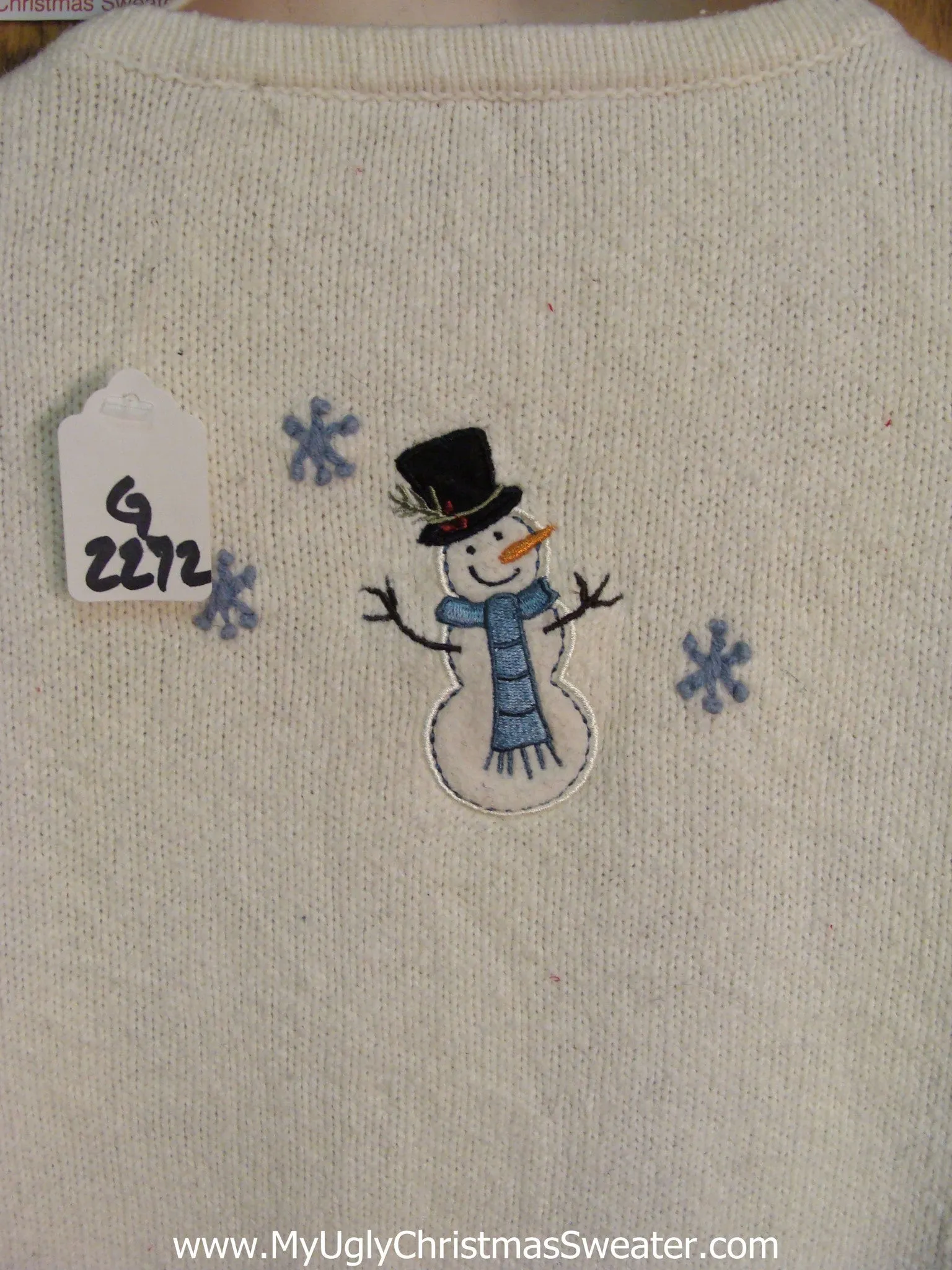 Sweet Cute Happy Snowmen Light Up Ugly Xmas Sweater
